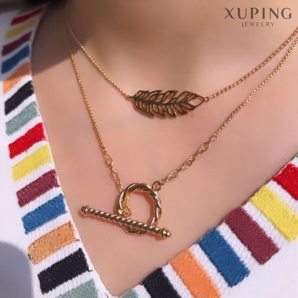 گردنبند دولاین طرح طلا ژوپینگ