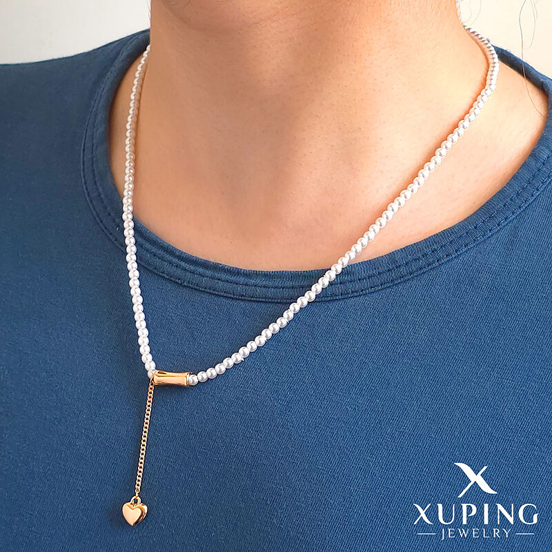 گردنبند مروارید قلب‌آویز ژوپینگ