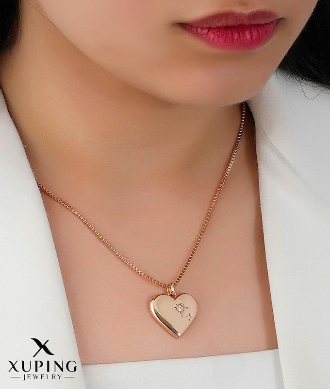 گردنبند قلب نگین‌دار ژوپینگ